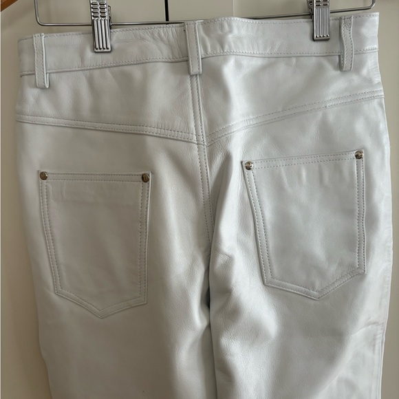 #20 White Leather Pants - Picture 2 of 2